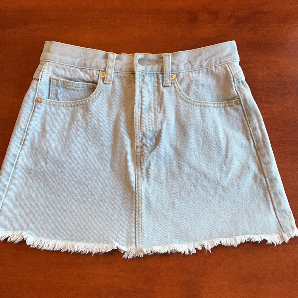 Brandy Melville skirt denim mini raw hem